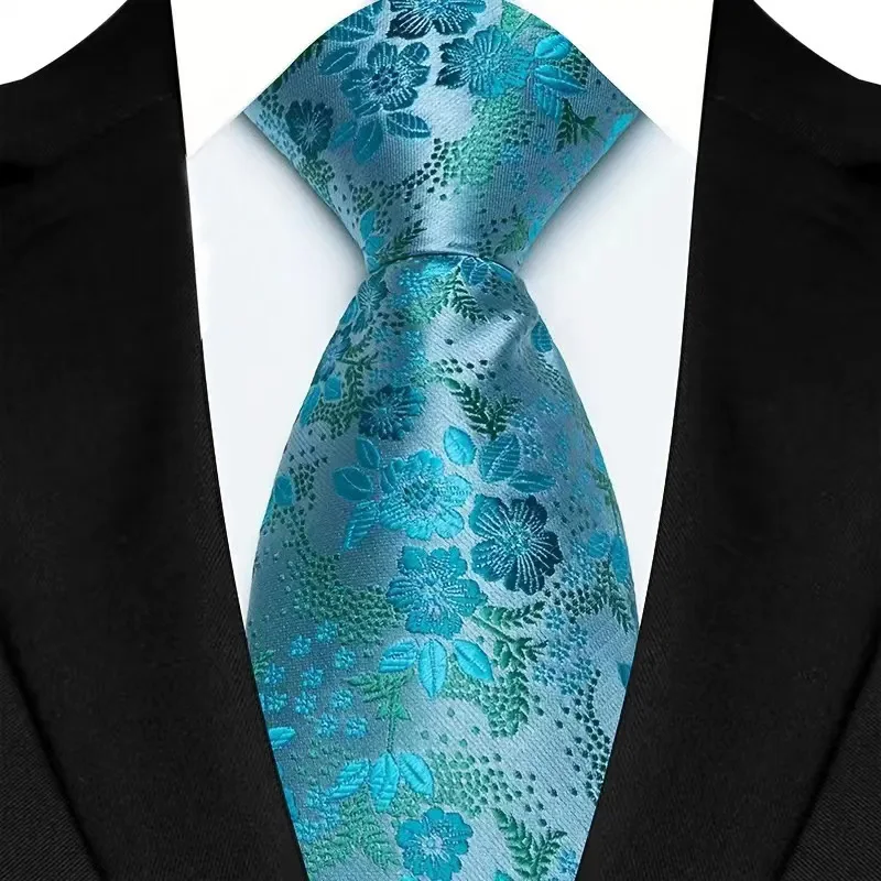 Luxury 8CM Mens Necktie Floral Paisley Classic Ties For Man Groom Jacquard Woven Neck Tie Business Wedding Party