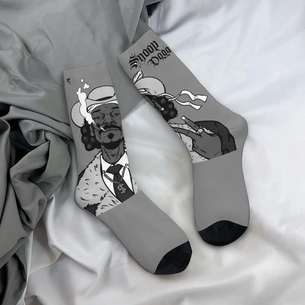 Calcetines de rapero y Snoop Dogg para hombre y mujer, medias informales de poliéster, estilo Hip Hop, Harajuku, primavera, verano, otoño e invierno, regalos