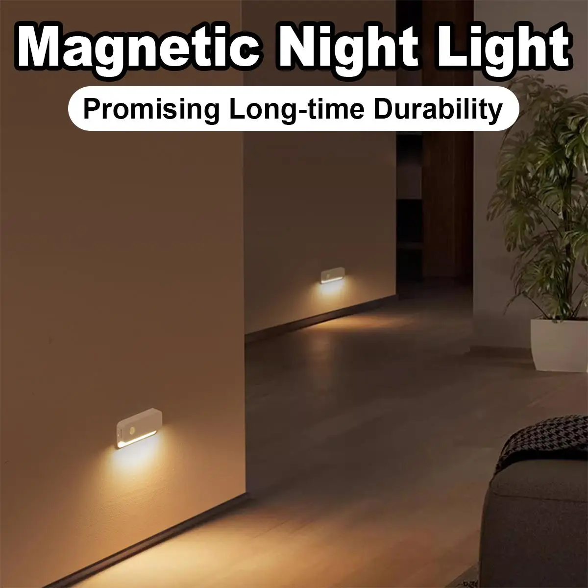 

Sensor Led Night Light Magnetic Motion Bed Wireless Rechargeable Lamp Mini Lights Small Led Night Light For Home Bedside Cabinet