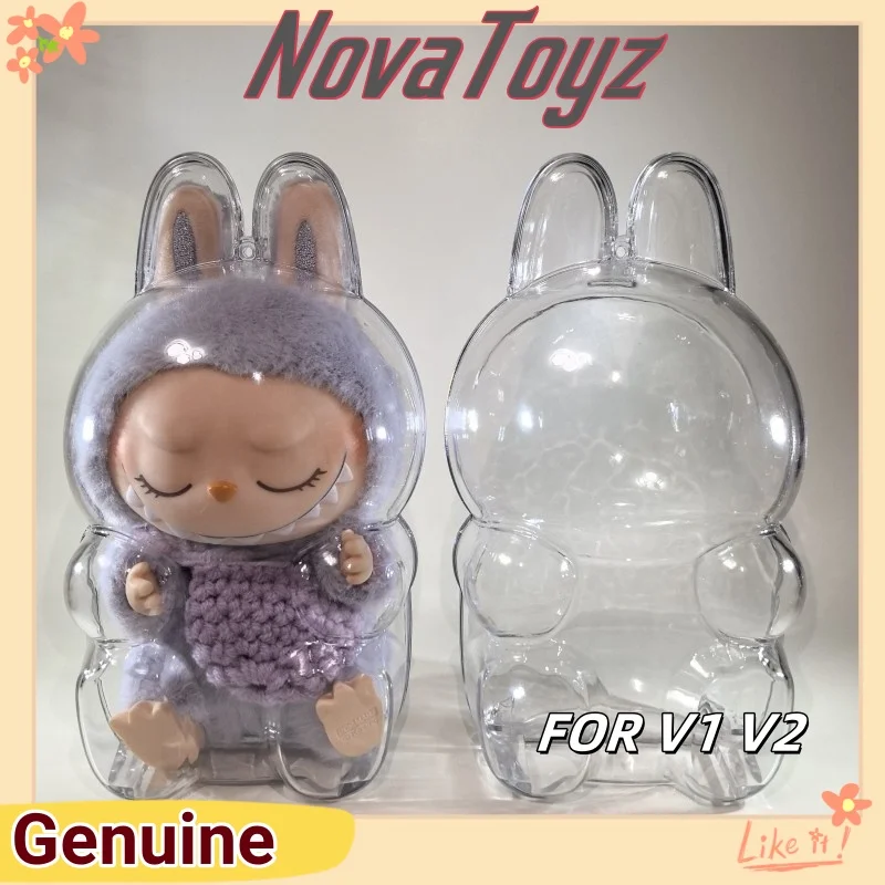 

Labubu Case V1 V2 sitting Party Doll Transparent Protective Shell Protector Including Dustproof Display Cover For Collectibles