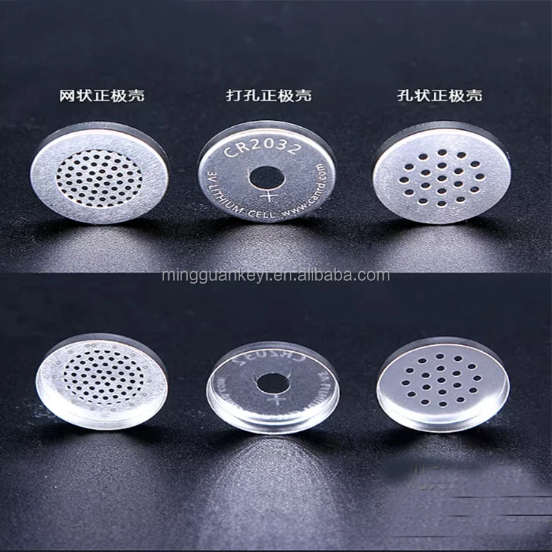 

Meshed CR2032 Button Battery Cases With Spacer and Spring for Lithium/Zinc Air Battery - 100pcs/pck - CR2032-CASE-MESH