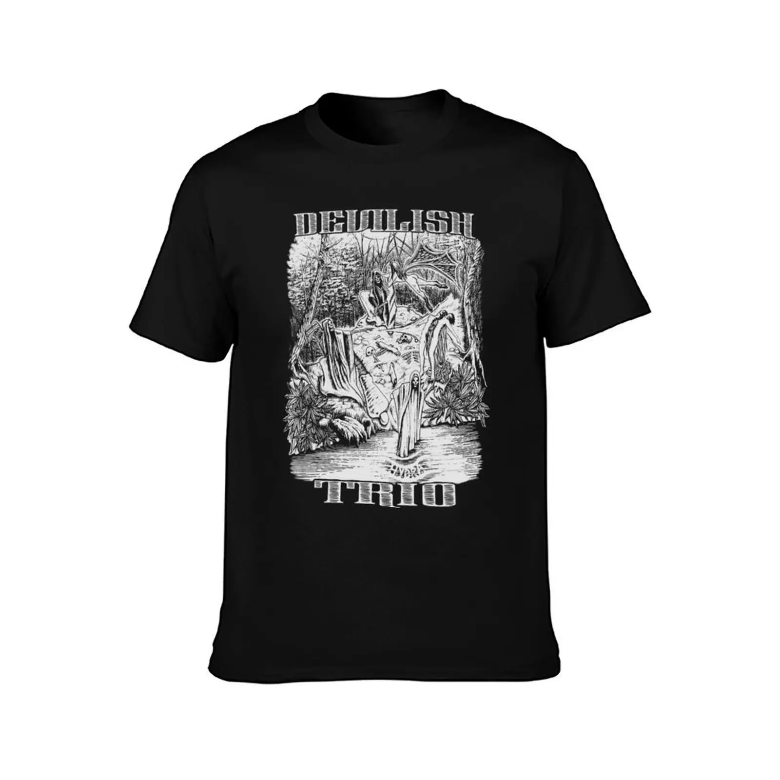 Devilish Trio Past Junts Essential Essential T-Shirt Outdoor Work Short Sleeve Top T-Shirt