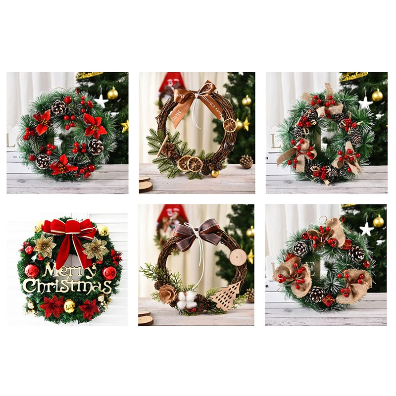 Christmas Wreath For Front Door Christmas Door Wreath Red Ball Ornaments For Door Window Mantle Indoor Outdoor Decoration