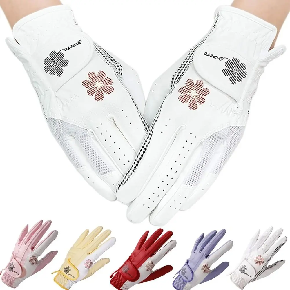 

A Pair Anti-slip Golf Gloves Breathable Wear-resisting Ladies Golf Gloves Soft Flex Comfortable Golf Accessories for All Weather