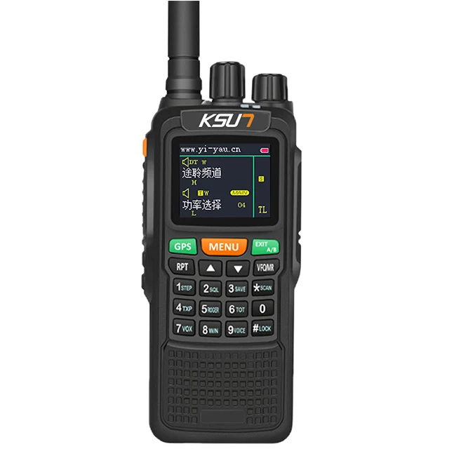 GPS Positioning 10W 6000 mAh KSUN Walkie Talkie Civilian 50 KM Outdoor National High-Power Intercom Handheld Walkie-Talkie