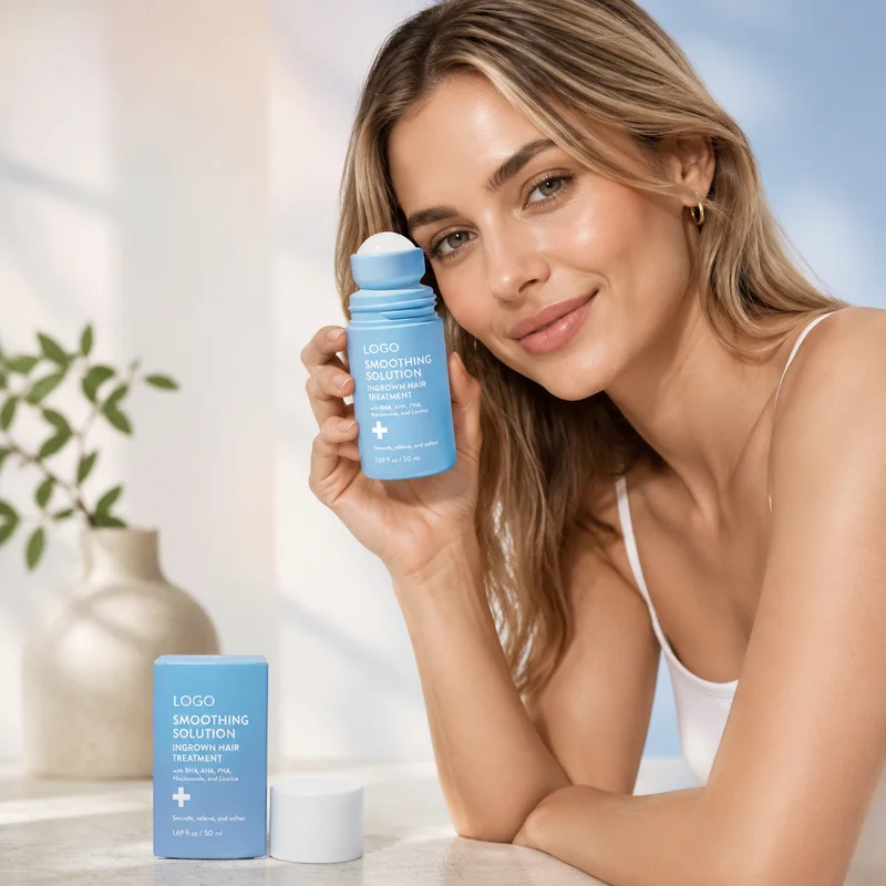 50ml After Hair Removal Soothing Roller Essence, Gentle Moisturizing Repair, Relieve Irritation & Redness, Improve Dullness, Refreshing Smooth Skin Daily Care