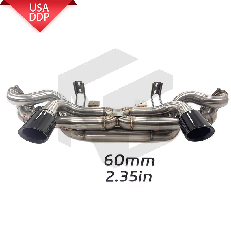 

ING Valve Exhaust SS304 Catback for Porsche 718 GT4 GTS 4.0L Spide Race Auto With Bracket Muffler Performance Engine System