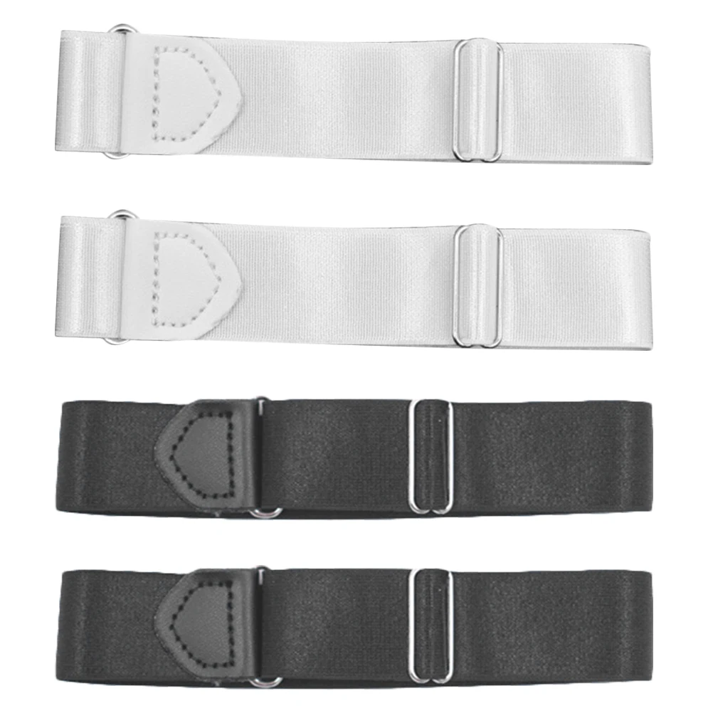 

2 Pairs Anti-slip Arm Bands Black Shirt Sleeve Garters for Men Women High Elasticity Comfortable Fit Long Term Durable Shirt