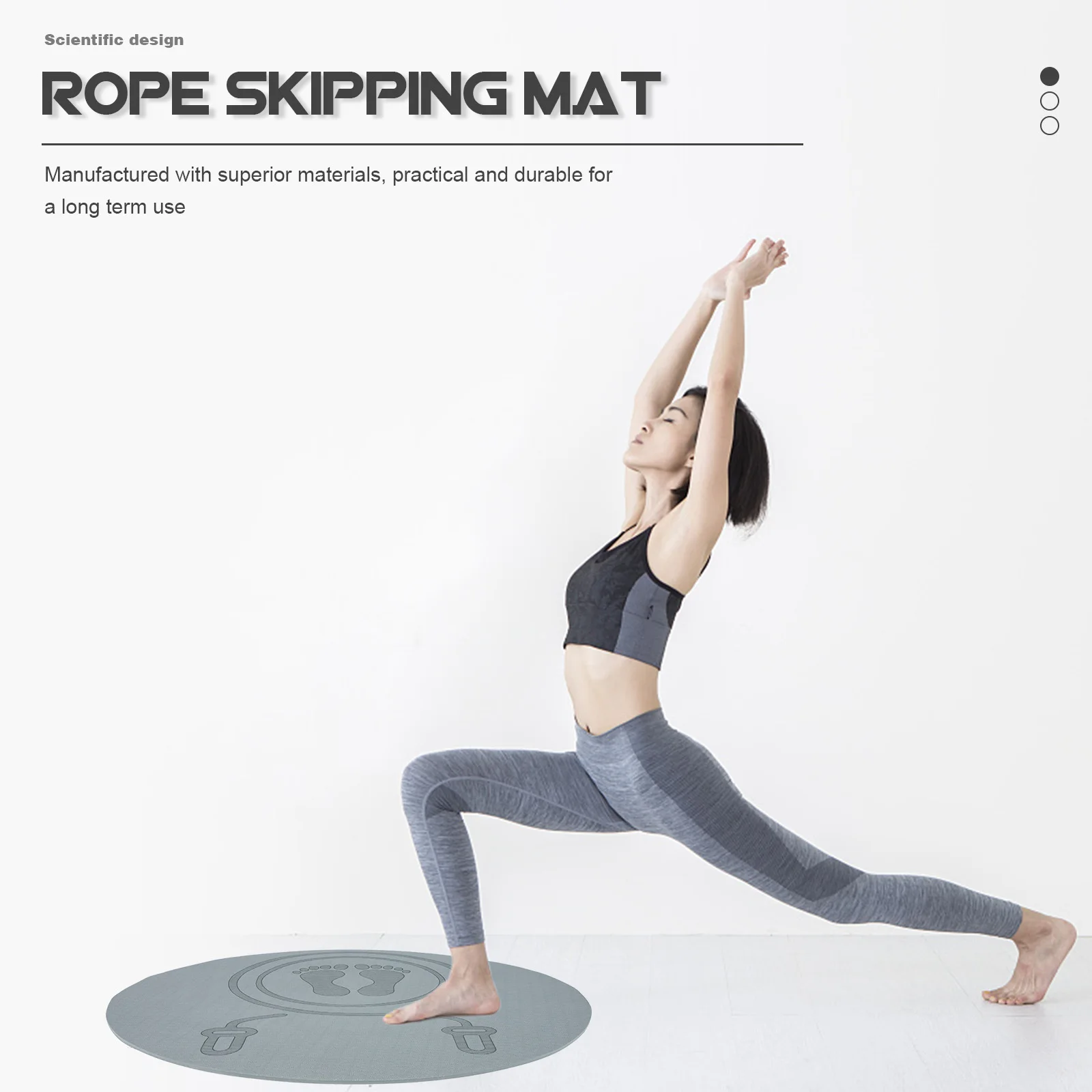 

Shockproof Jump Rope Mat Tpe Non Slip Floor Pad Indoor Exercise Cushion for Home Workout Yoga Pilates Fitness Mat