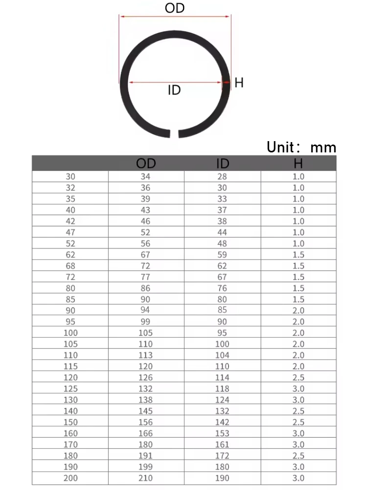 Rolling bearings-Snap ring GB305 M30-M250 Air Compressor Piston Ring Pneumatic Parts For 2 Stroke Garden Tools Hardware