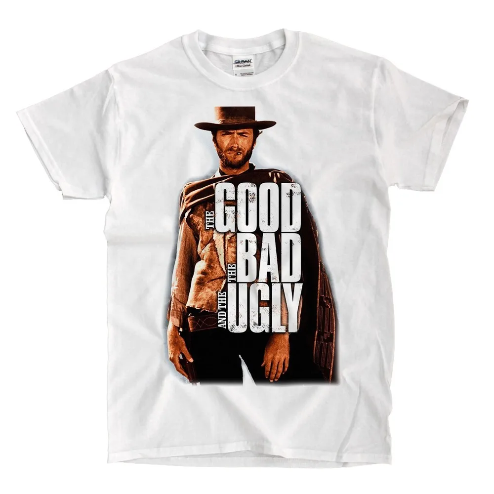 

The Good The Bad And The Ugly — белая рубашка — быстрая доставка! Высокое качество! Футболки с рисунком Манга Мужские футболки Футболки мужские