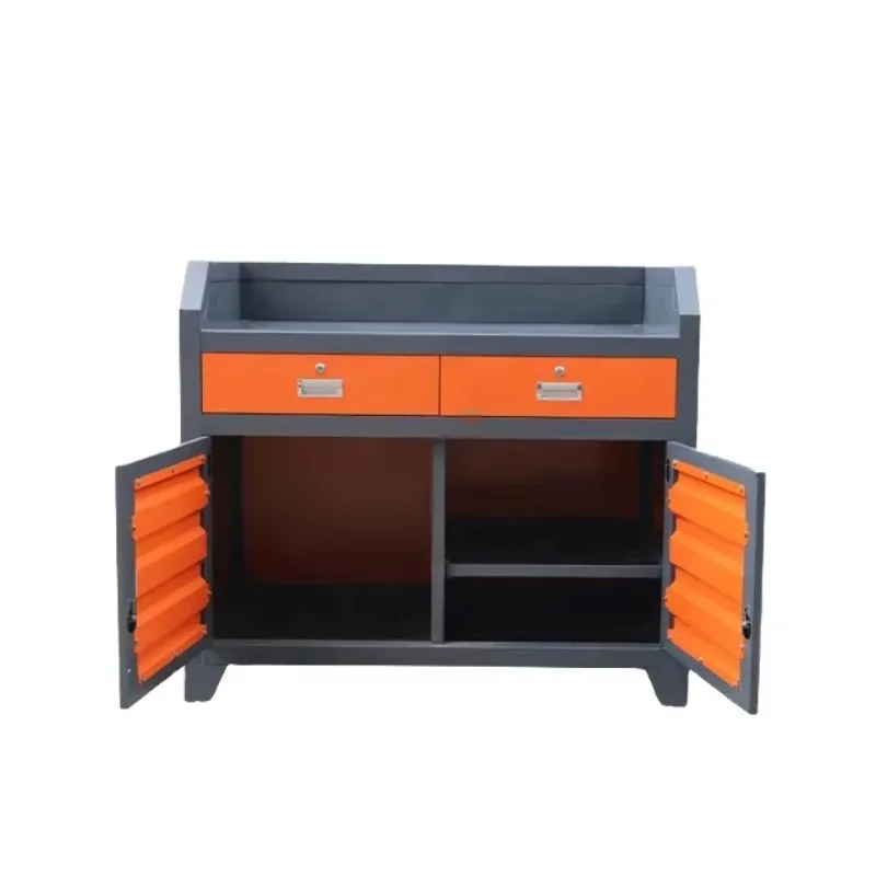 Affordable, durable cold-rolled steel cabinet table with light powder coating, 100 kg load, stainless steel handle