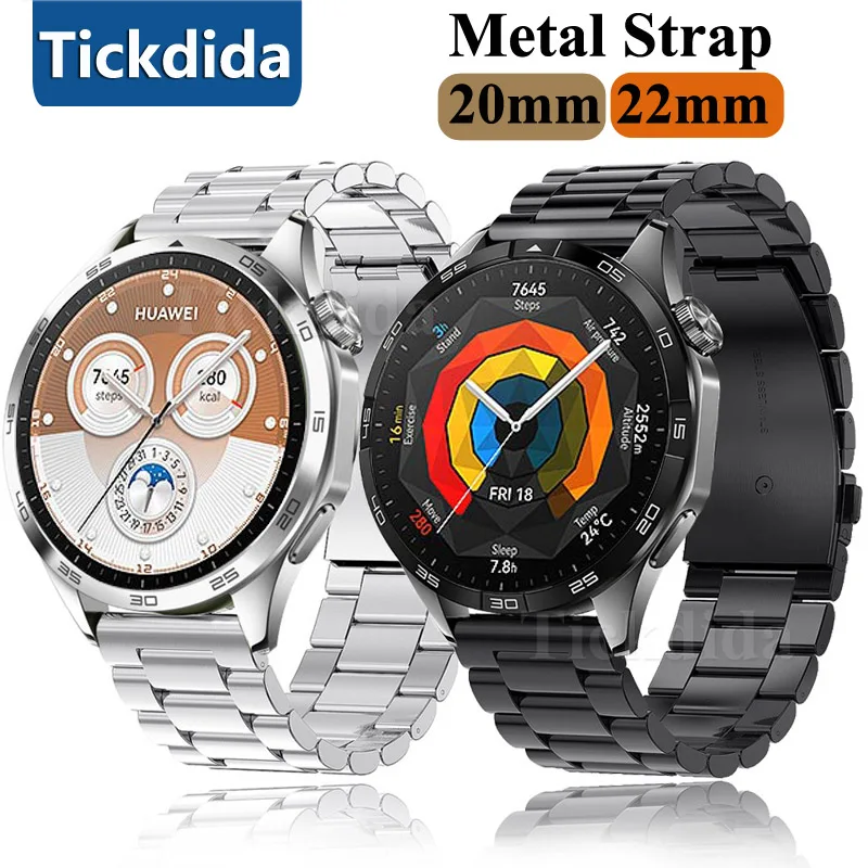 

22mm 20mm Metal Strap for Huawei Watch GT 5 4 GT5 46mm 41mm GT3 Pro SE Amazfit GTS Mini GTR 4 Stainless Steel Bracelet Wristband