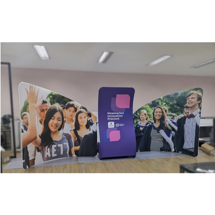 Butterfly Style Event Promotion EZ Tube Tension Fabric Trade Show Display Backdrop Wall with Graphic Printing - view 2