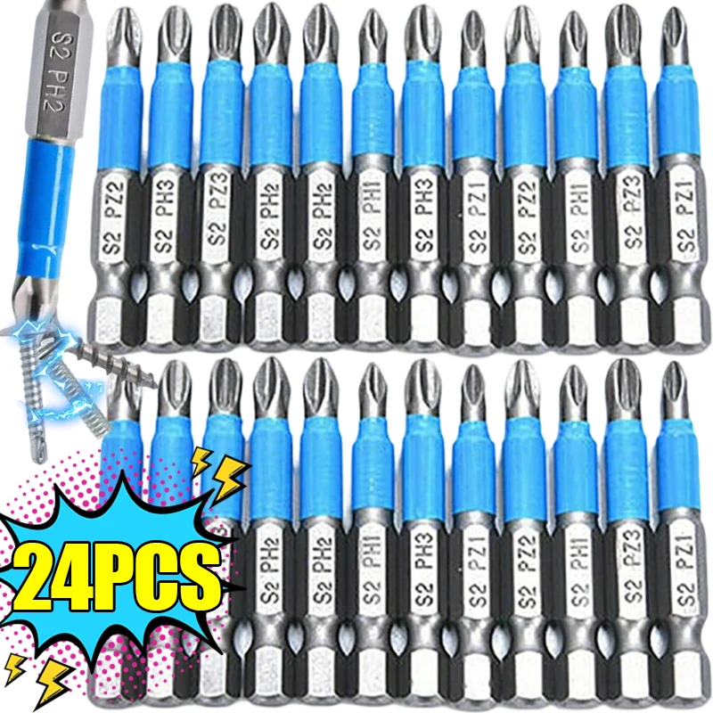 

PZ2 PH2 Electric Magnetic Hex Shank Screwdriver Bit Impact Driver Bits Anti Slip Phillips Screwdriver Drill Bits Power Hand Tool