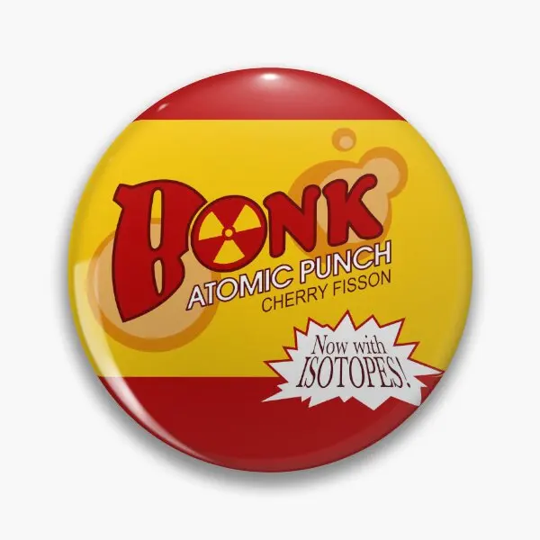 Bonk Atomic Punch Cherry Fission-Pin de botón suave, insignia bonita de Metal, decoración de dibujos animados, Pin de solapa para mujer, ropa de cuello divertida