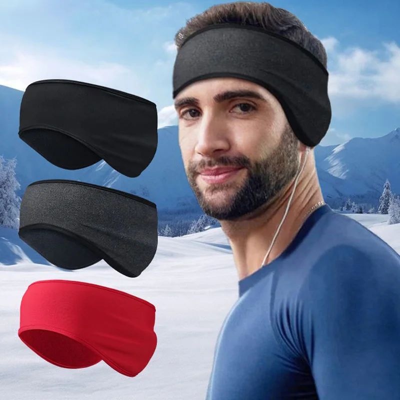 1Pc Winter Windproof Warmer Headband Ear Earmuffs Men Women Outdoor Running Skiing Riding Sports Warm Soft Elastic Hair Bands