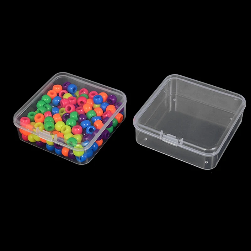 Mini Boxes Square Clear Plastic Jewelry Storage Case Container Packaging Box for Earrings Rings Beads