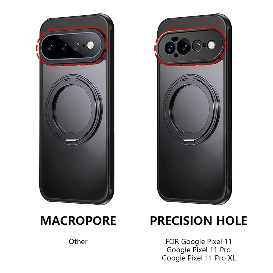 Funda magnética con rotación 360° y soporte para Google Pixel 11 10 9 Pro XL 8 7 6 Pro 10a 9a 8a 7a 6a, con anillo metálico 6