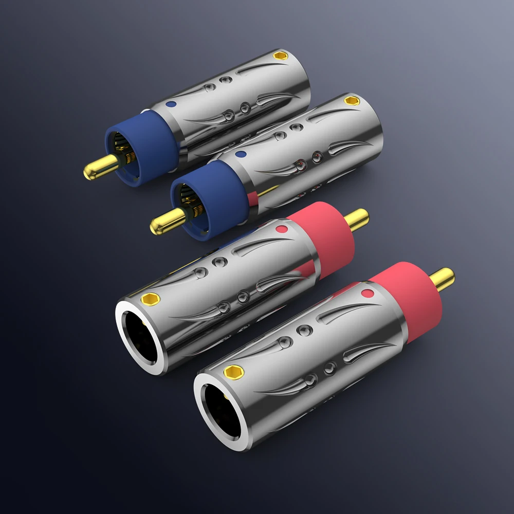 

Viborg VR105G Чистая медь Позолоченный RCA Чистая медь RCA Немагнитный позолоченный разъем RCA из чистой меди