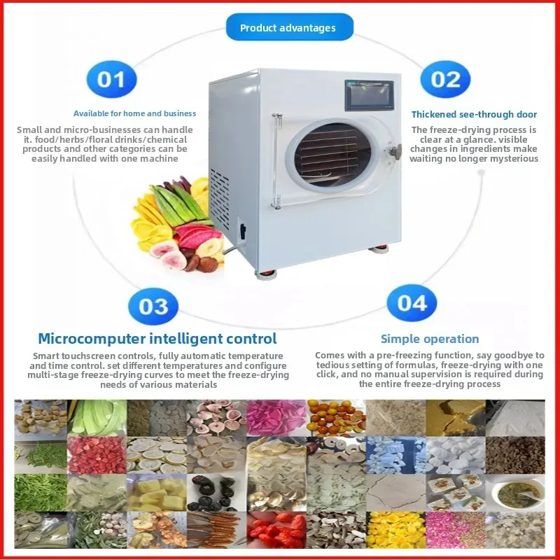 Household Commercial Small Fruit Vegetable Medicinal Pet Food Laboratory Vacuum  Dryer