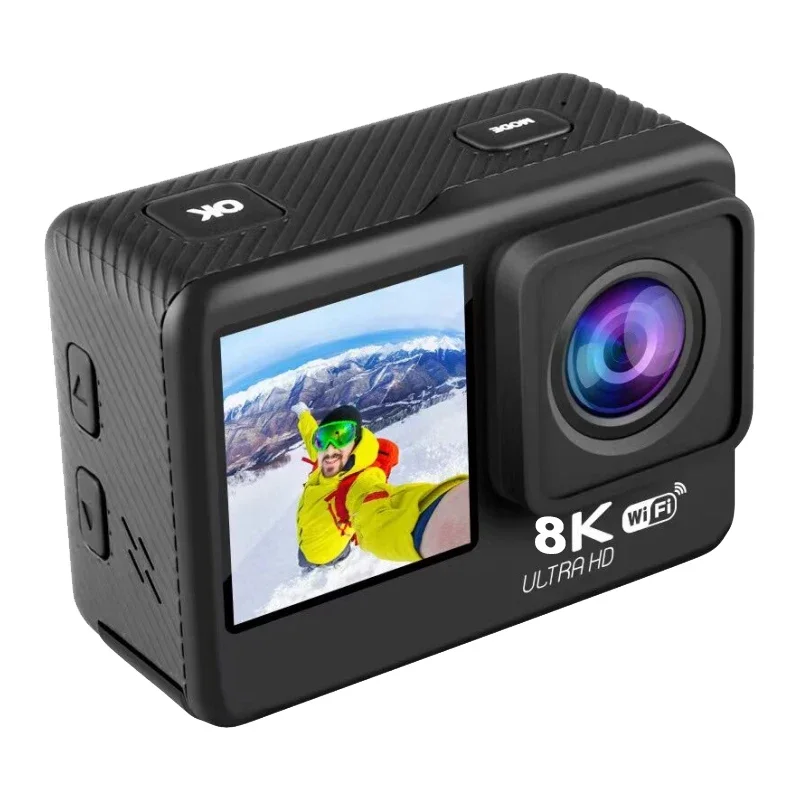 

8K 30FPS Dual Screen EIS waterproof sport action cam era Anti shaking handheld camcorder 900MAH Portable Camcorder