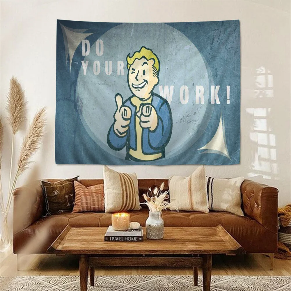 F-Fallout DIY Wall Tapestry Hanging Tarot Hippie Wall Rugs Dorm INS Home Decor