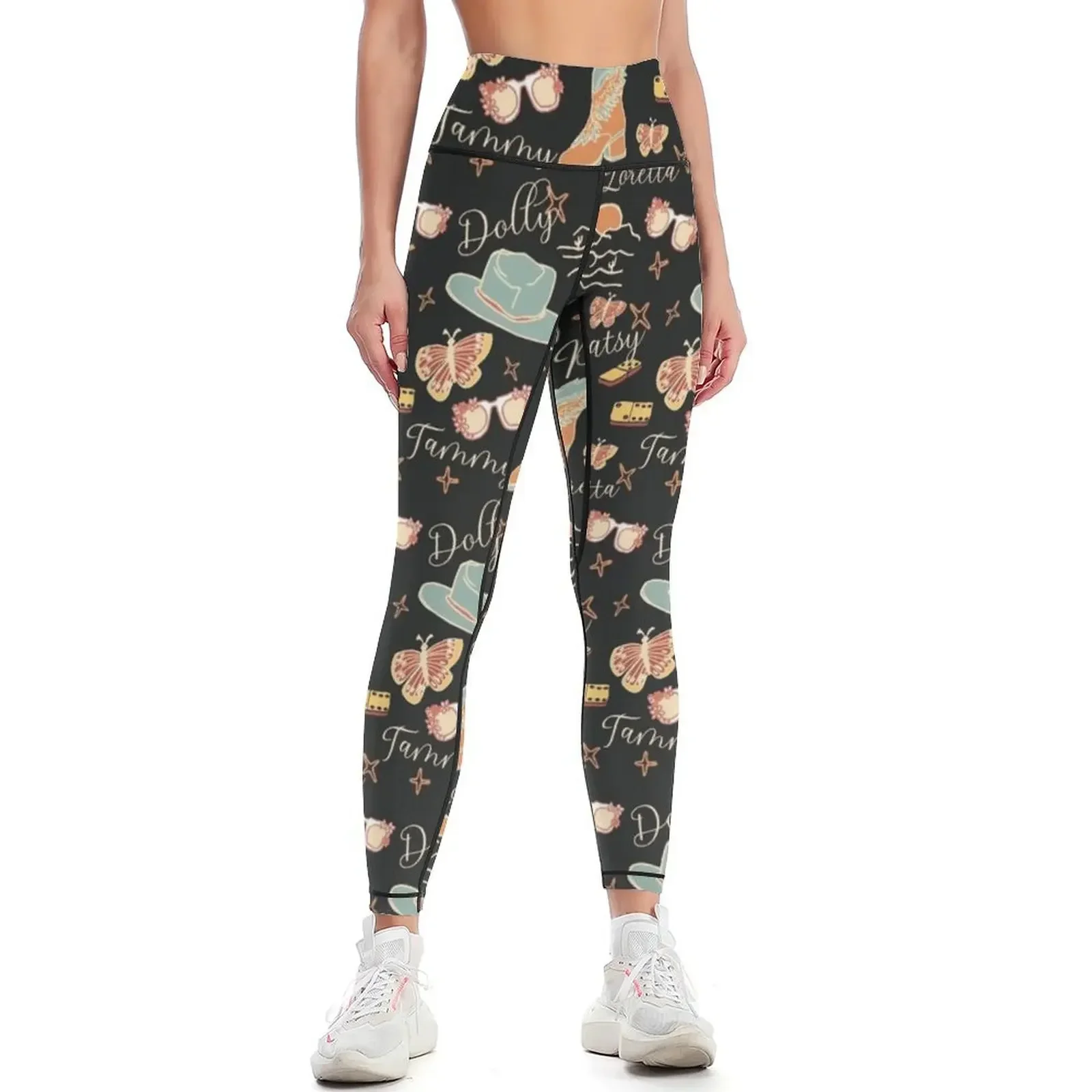 

Dolly, Patsy, Loretta and Tammy in Black Leggings Jogger pants Women sports harem pants Training pants Womens Leggings