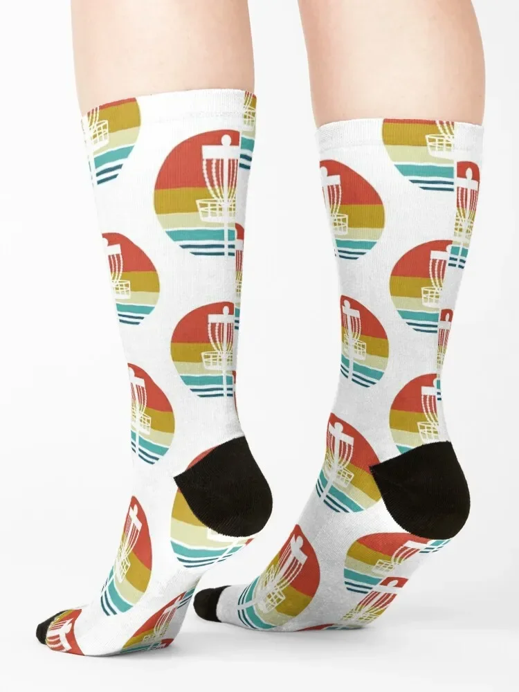 Disc Golf - Vintage Retro Disc Golf Basket - Disc Golf Player Gift Socks Stockings man basketball cool Socks For Man Women's