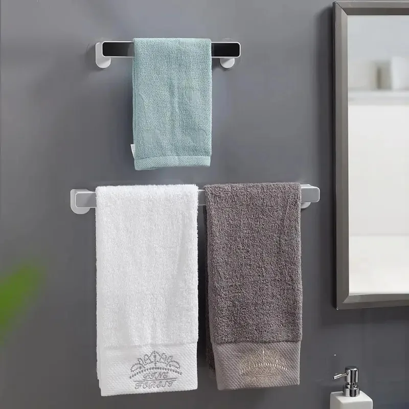 1pc Small Size Towel Rack Bathroom Punch-free Towel Bar Simple Creative Bathroom Towel Rack