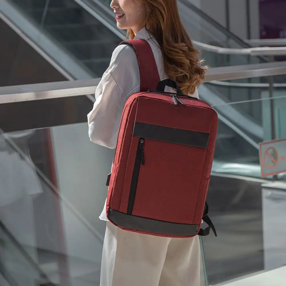 Eenvoudige nylon rugzak met grote capaciteit Multipockets Student Student Rugzak Canvas handtas Laptop schoudertas Reizen