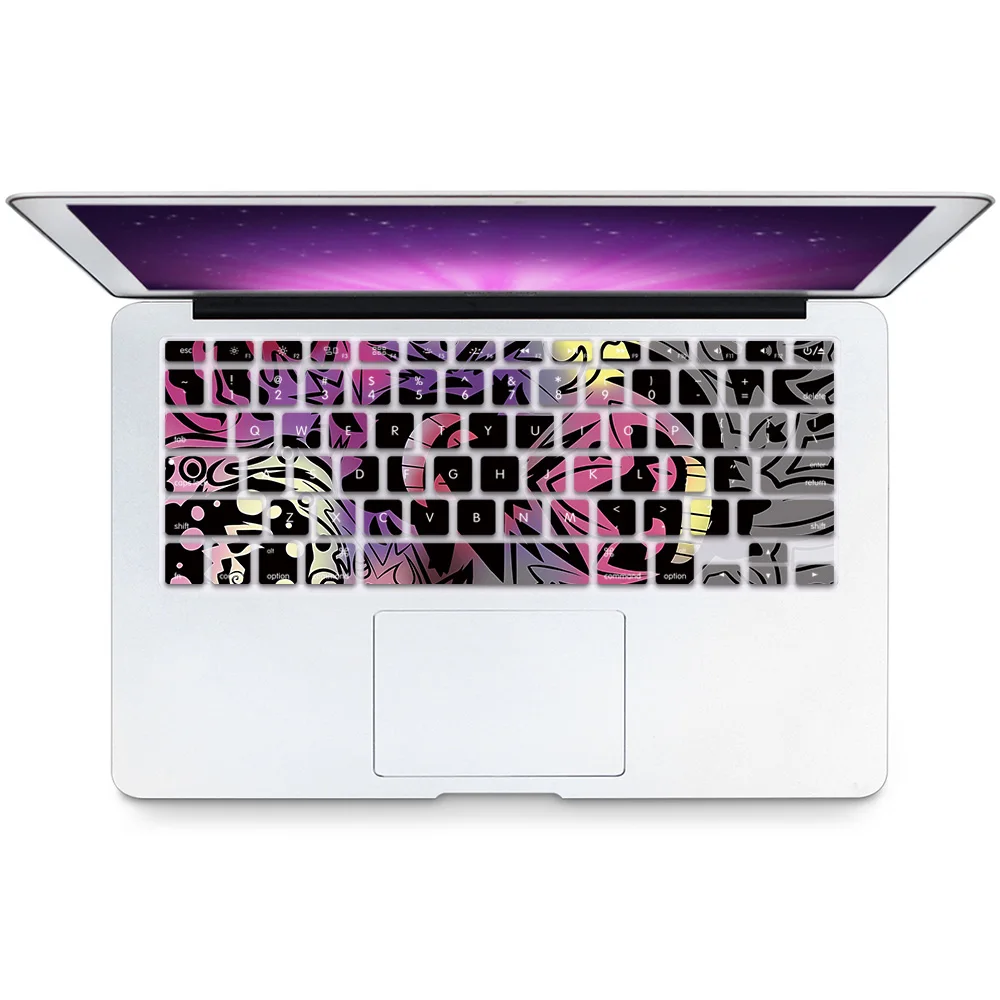 US Layout Soft Silicone Cute Anime Gengars Keyboard Cover for Macbook pro A1278 A1286 Retina A1425 A1502 A1398 Air A1369 A1466