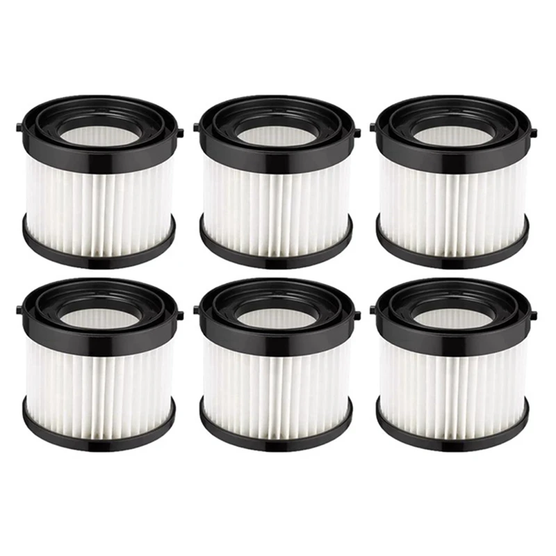 6Pack 49-90-0160 Replacement Accessories Parts HEPA Filter For Milwaukee 49-90-0160 0882-20 M18 Compact Vacuum Cleaning