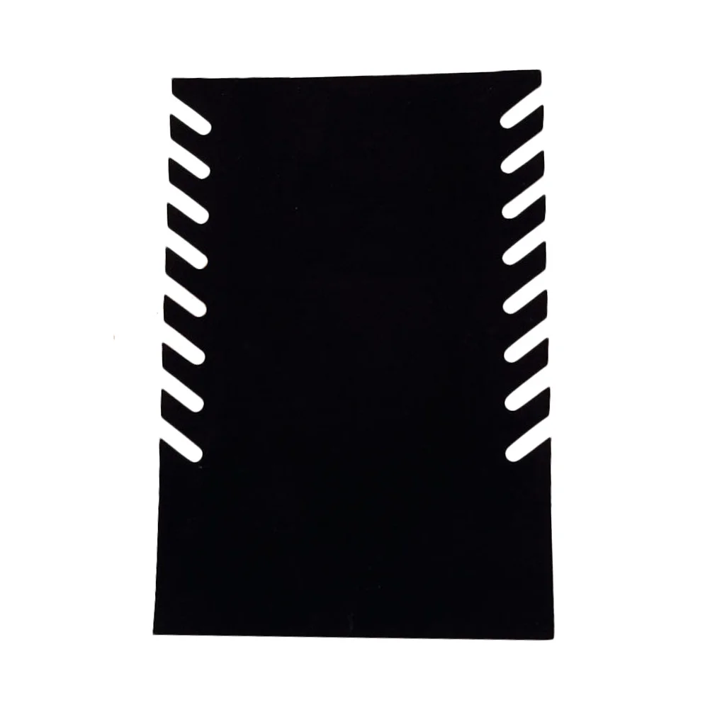 Organizador de joyas, soporte de collar flocado Rectangular negro para colgante, estante de almacenamiento, caja de regalo, decoración