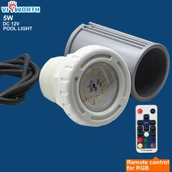 5W Swimming Pool Light LED ip68 Waterproof Led Piscine Rgb 12V Underwater Light Warm Cold White Blue Fontaine Piscine