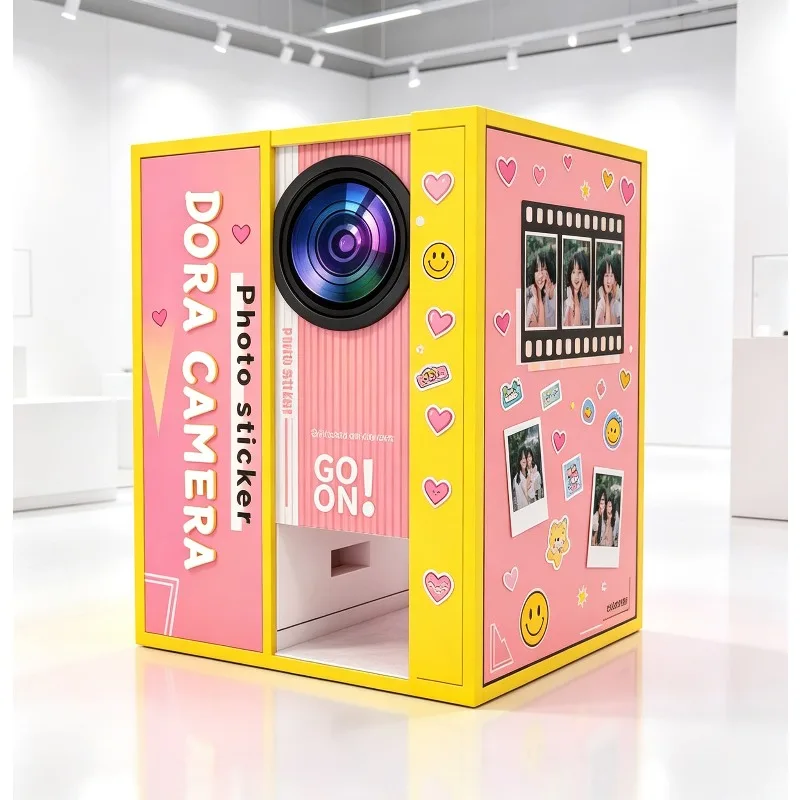 China Cheap Led Photo Booth Efficient and Easy Selfie Photo Booth Pavilion Popular Self-service Photo Booth Vending Machine