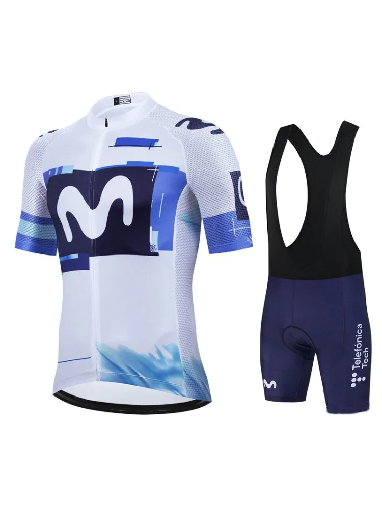 AliExpress MOVISTAR Movistar Pro Team Summer Cycling Jersey Suit Men's Breathable Mountain Bicycle Clothing Set Bike Mountain Maillot Ropa Ciclismo