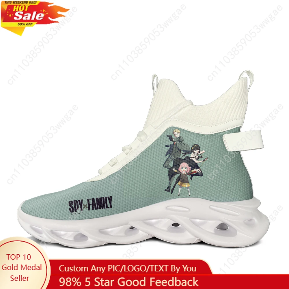 

Spy×Family High Top Flats Sneakers Mens Womens Sport Running Shoe High Quality Sneakers Lace Up Mesh Footwear Personalized Shoes