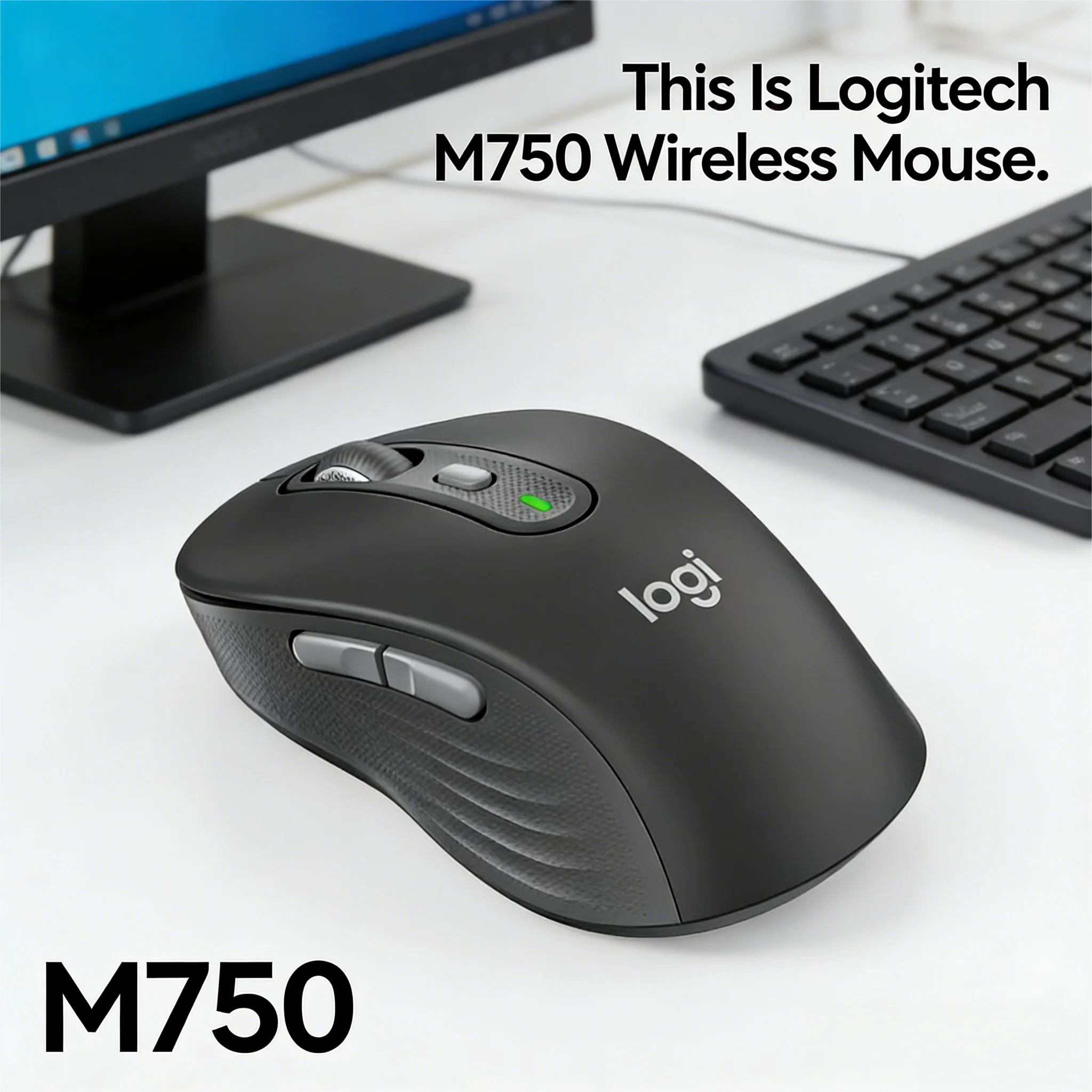 

Беспроводная мышь Logitech M750 для работы с несколькими устройствами, для повышения производительности в офисе, совместима с G304/G203/MX Anywhere 3S/M330/M650