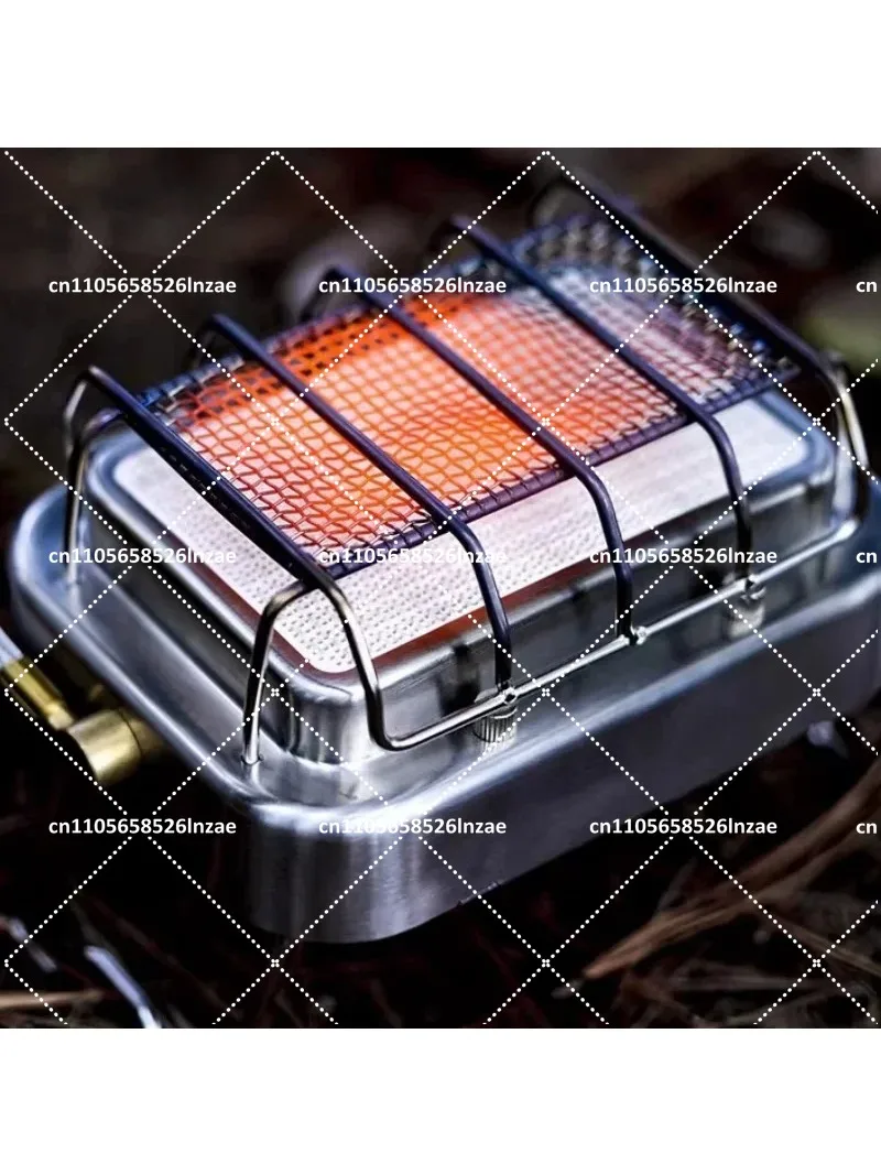 Outdoor 304 Stainless Steel Infrared Gas Burner, Multi-function Camping Stove Portable 1800W