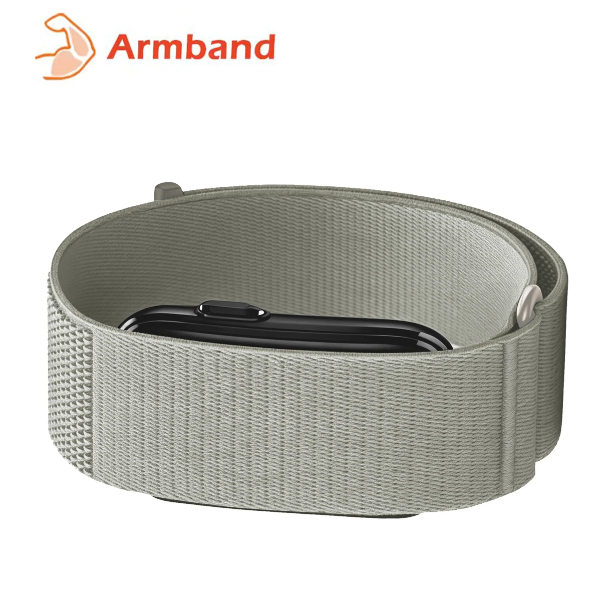 Für Garmin CIRQA Smart Band Bizeps-Armband Sport Fitness Tracker Nylon Gewebtes Atmungsaktives Uhrenarmband Verstellbarer Handgelenkschlaufenriemen