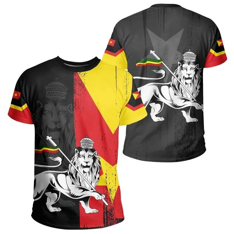 Africa Zone Eri-united Tigray Flag T-Shirt 3D Print Men Women Summer Casual Tee Short Sleeves T Shirts Streetwear Tees Gym Tops