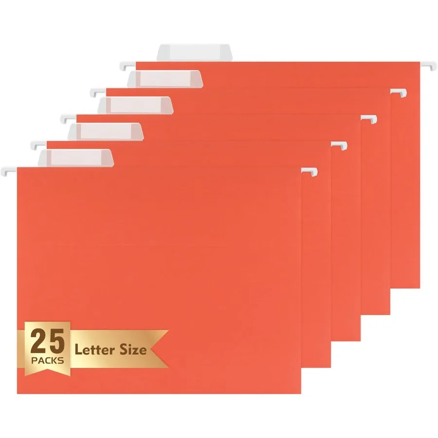 

25 Packs Hanging File FoldersBright Orange Hanging File Folders Letter Size Hanging Folders with 1 5cut Tabs Hanging Folders fo