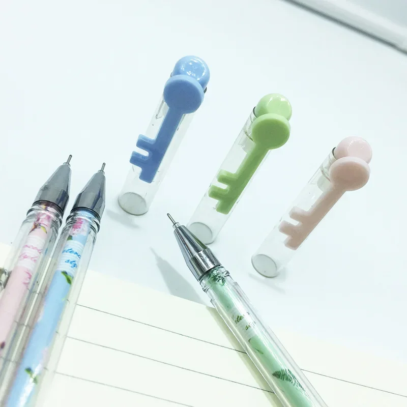 

50PCS Gel Pens Creative Water Pen 0.38mm Black Pen Core Full Needle Signature Test Pen Korean Stationery