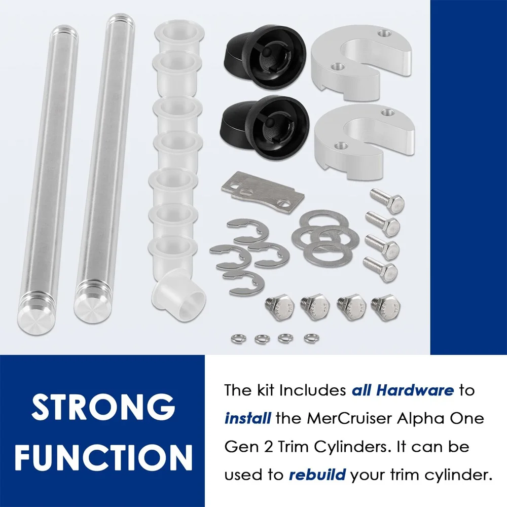 MerCruiser Alpha1 Gen2Trim ​Cylinder Pin Cap Bushing Hardware Kit SEI 9B-116B Compatible with Mercruiser 15-9/16and Bravo