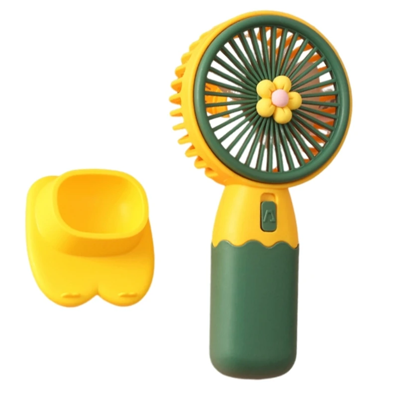 전화 홀더가 있는 소형 팬 사무실 팬 충전식 공기 냉각 팬 ABS 질감