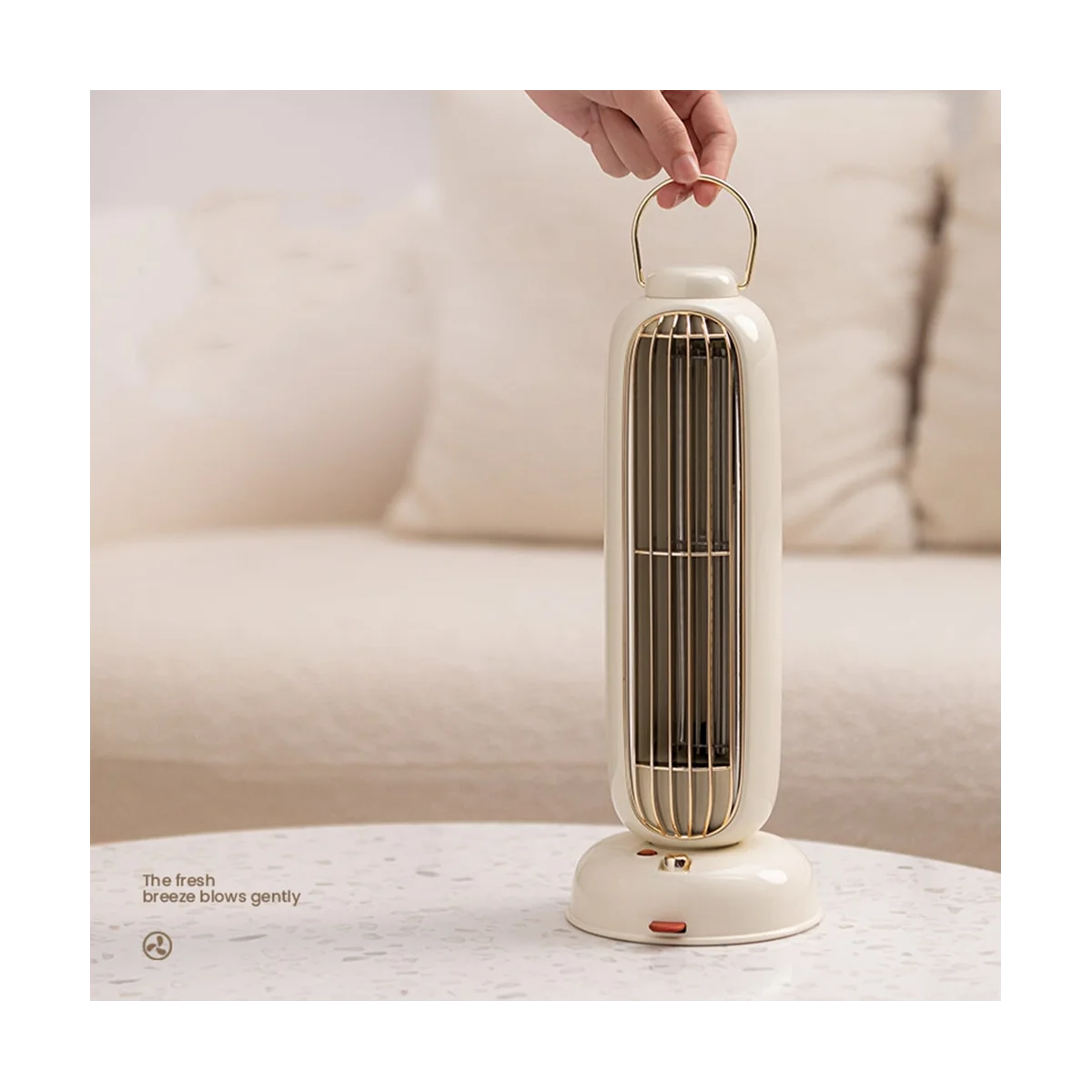 พัดลมทาวเวอร์ USB 3600MAh แบตเตอรี่ชาร์จน้ํามันหอมระเหย Leafless Tower พัดลมแบบพกพา Desktop Air Cooler Study -C