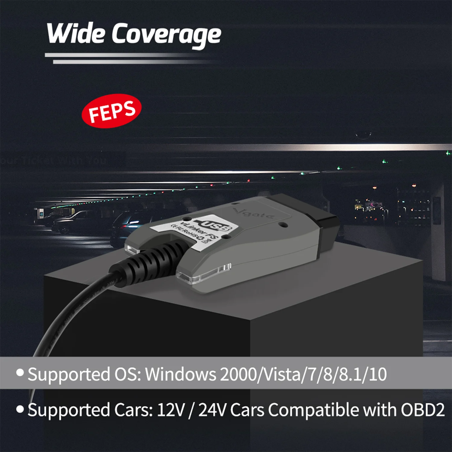 Vgate vLinker FS ELM327 For Ford FORScan HS MS CAN ELM 327 OBD 2 OBD2 Car Diagnostic Tools MS/HS CAN For M-azda For Ford