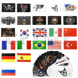 Motorcycle Nation Flag 8.26*5.51 inch Pirate Flag Fit For Harley CBR MT GSXR Universal