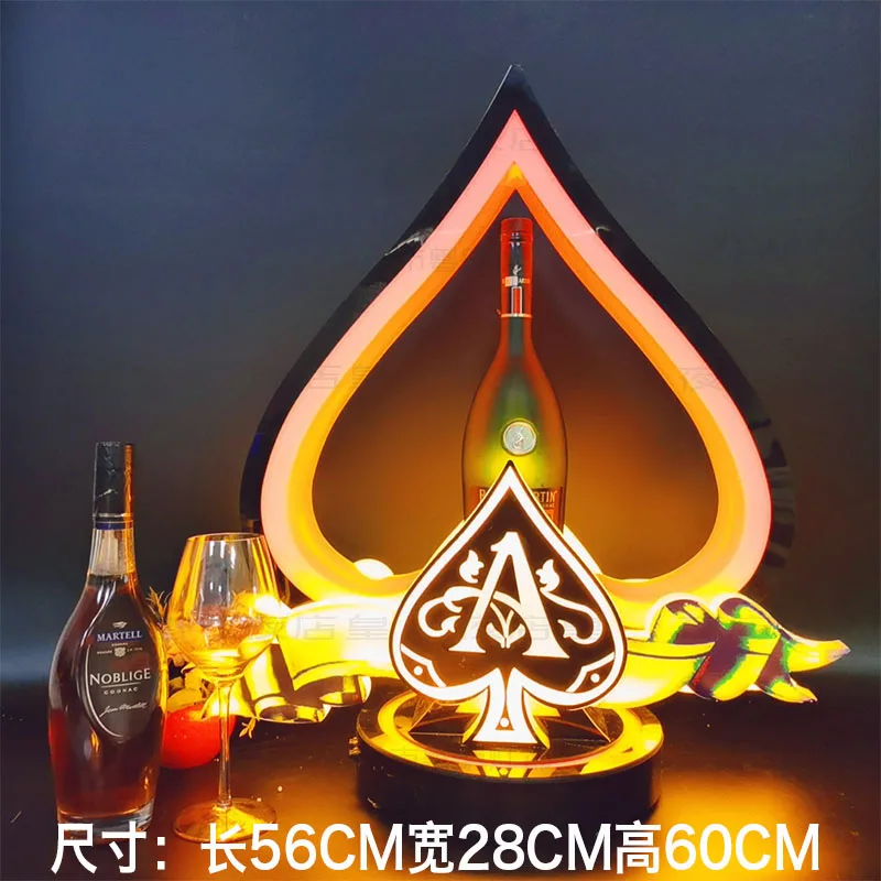 

New Ace of Spade GlowBar LED Rechargeable Wine Bottle Presenter Champagne Glorifier Display VIP Service Tray For NightClub Party